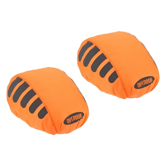 Uxcell Cycling Bicycle Helmet Cover Motorcycle Helmet Rain Covers Ride Gear Helmet Cover Orange 2 Pack