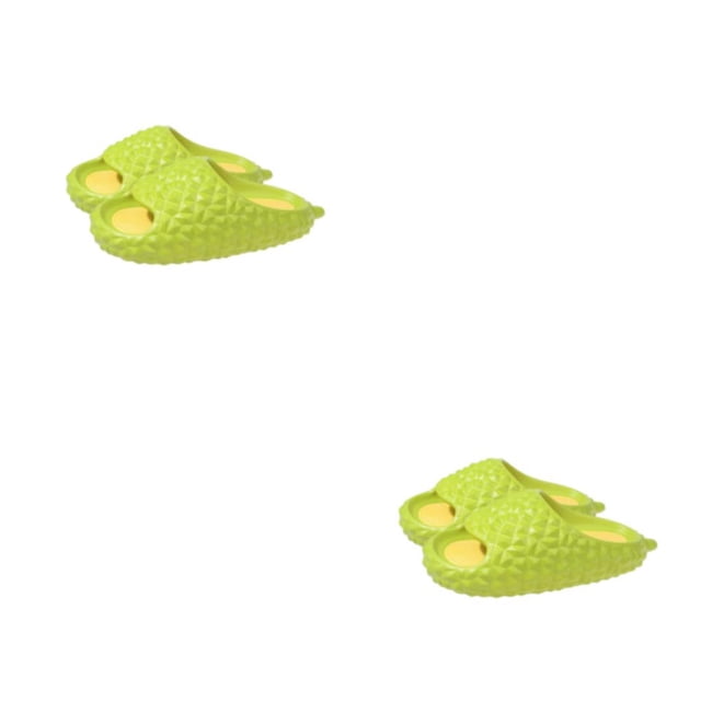 Jumpingount Zapatillas bonitas de Durian a la moda, zapatillas de casa suaves, sandalias de playa de calle a la moda, chanclas antideslizantes para verde durión 42-43 2piezas