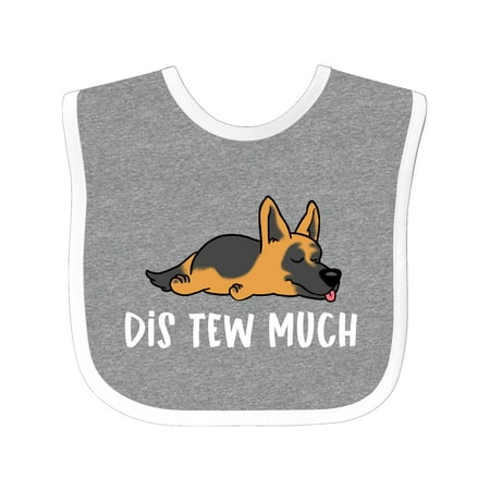 

Inktastic Napping Dis Tew Much German Shepherd Gift Baby Boy or Baby Girl Bib