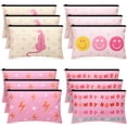 thumbnail image 1 of Bolsa de maquillaje Hillban Preppy Pink Flax 12 unidades para mujer, 1 of 6