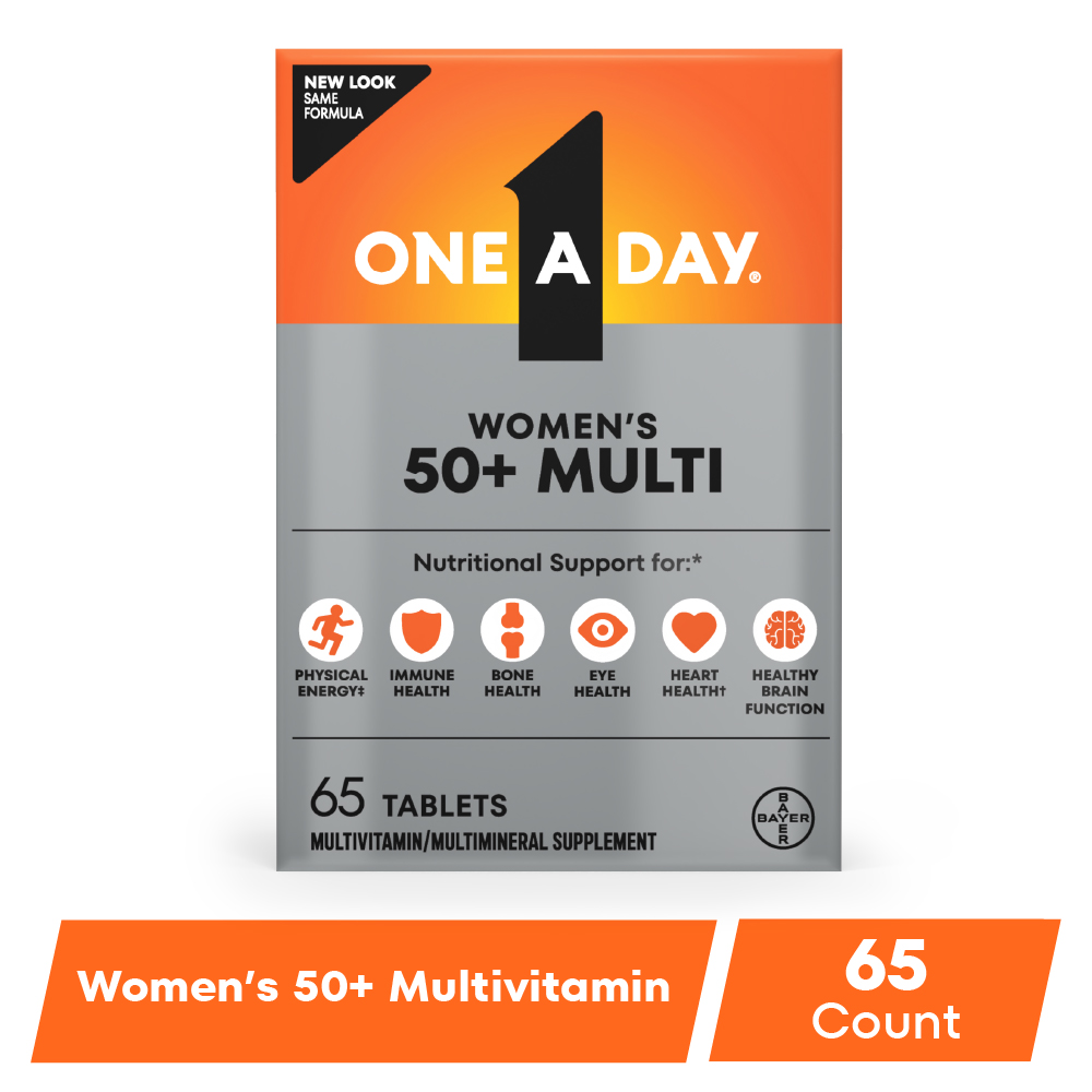 One A Day Multivitamin for Women 50 and Over, Womenβs Vitamins for Bone Health, 65 Count