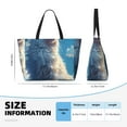 thumbnail image 4 of Kdxio Clear Sky Blue Cat for Beach Bag for Women Large Beach Tote Bag Waterproof Sandproof Swim Bag with Zipper Pockets Beach Vacation Travel, 4 of 7