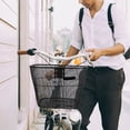thumbnail image 2 of Black Steel Bike Basket for Storage Use with Large Capacity and Durable Design 1 Piece, 2 of 9