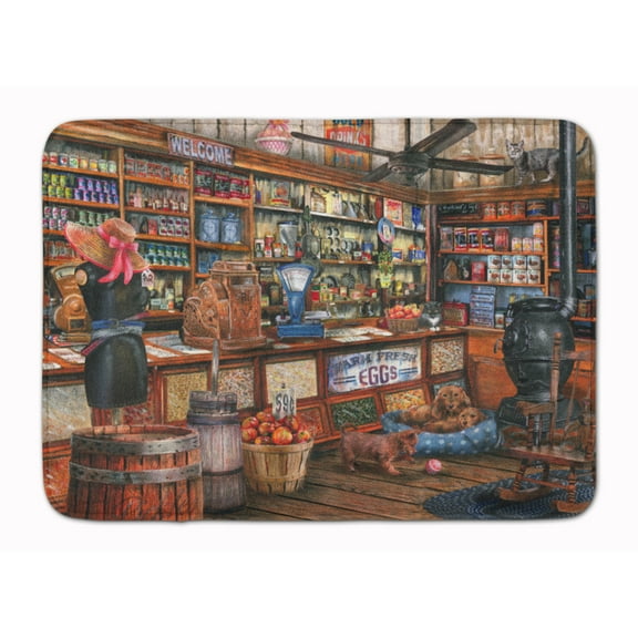 Carolines Treasures PTW2014RUG The Good Old Days Machine Washable Memory Foam Mat 19 X 27" multicolor