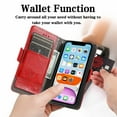 thumbnail image 2 of Case for iPhone X/XS Cover Leather Wallet Folio Case Book Design Flip Magnetic Closure - Red, 2 of 5