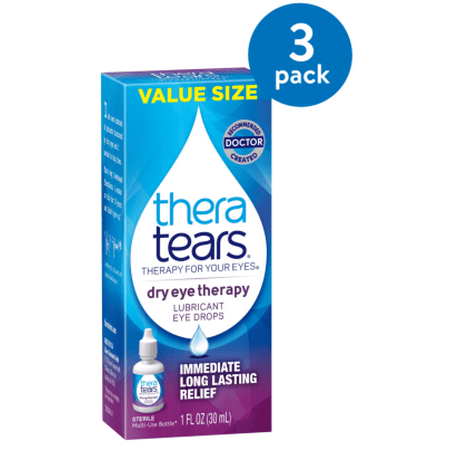 Pet Vision Eye Drops - (3 Pack) Thera Tearsî Dry Eye Therapy Lubricant Eye Drops 1 fl. oz. Bottle