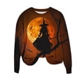 thumbnail image 5 of Ailaofu Halloween Sweatshirts For Women Long Sleeve Graphic Crewneck Sweatshirt Pullover Tops Fall Fashion Clothing, 5 of 5