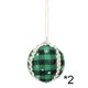 thumbnail image 2 of Bola de tela para decoración navideña, hecha a mano, envuelta en tela, a cuadros, decorativa, para árbol de Navidad, Halloween, otoño, decoración del hogar, adornos navideños, 2 of 6