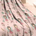 thumbnail image 3 of Floral Fairy Princess Pattern Blanket,Comfortable Soft Flannel Throw Blanket,All Season,Warm Lightweight Blankets for Sofa Bed Couch Living Room Chair,30"x40", 3 of 4