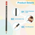 thumbnail image 4 of 4B Drawing Pencils for Sketching, 12PCS Sketch Pencils for Drawing Art Pencils Graphite Wood Pre-sharpened for Drawing Sketching Artists, 4B Pencils Black Red Rod, 4 of 6