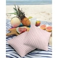 thumbnail image 3 of Pack of 2 Outdoor Pillow Covers, Pink Buffalo Plaid Waterproof Square Throw Pillowcase Cushion Decorative Pillow Covers for Couch Patio Tent, 26x26 in, 3 of 6