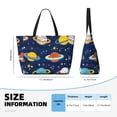 thumbnail image 3 of Rocae Planets and Stars for Large Women's Waterproof Beach Bag Tote with 7 Pockets Pool Bag for Travel Gym Vacation, 3 of 6