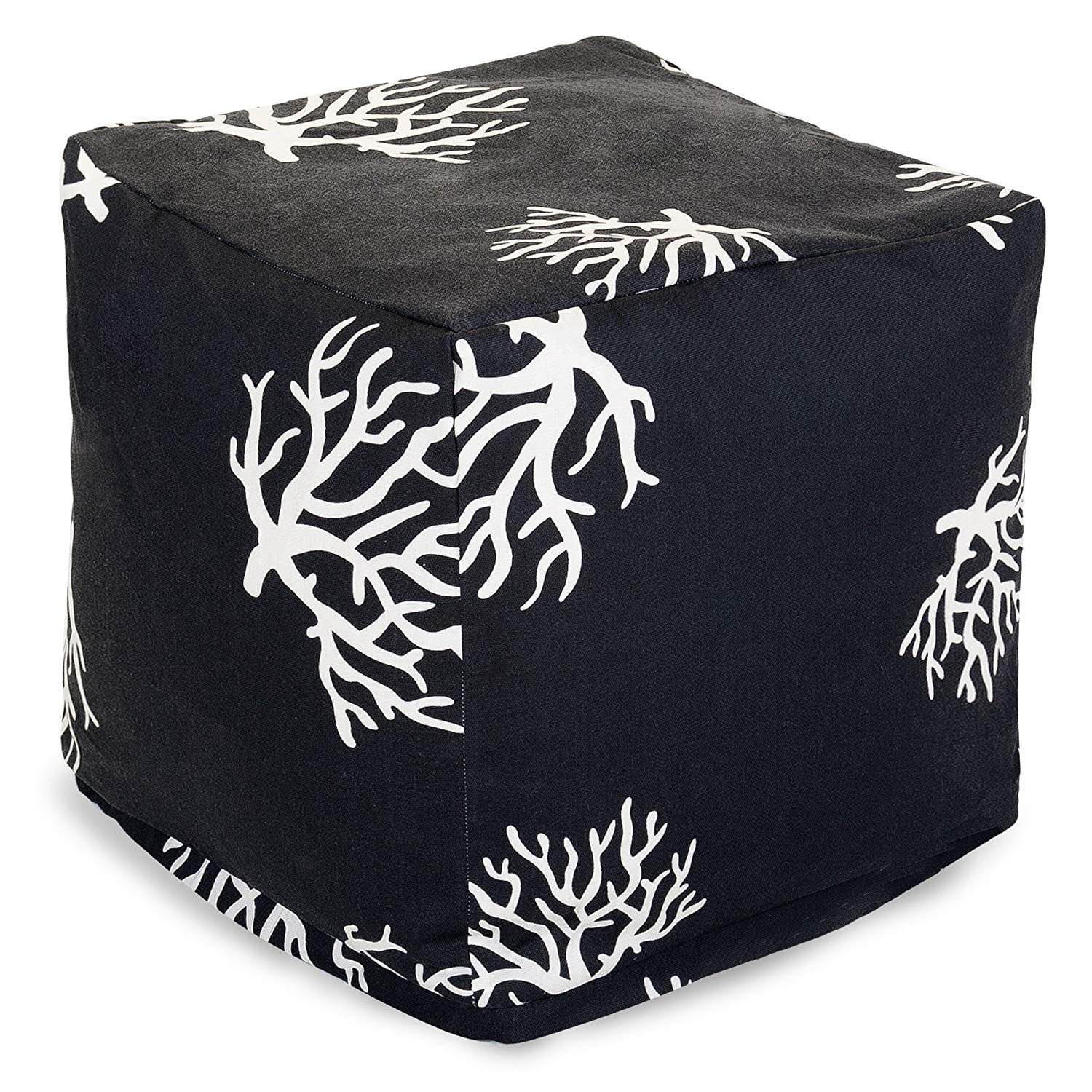 Majestic Home Goods Coral Indoor/Outdoor Ottoman Pouf Cube