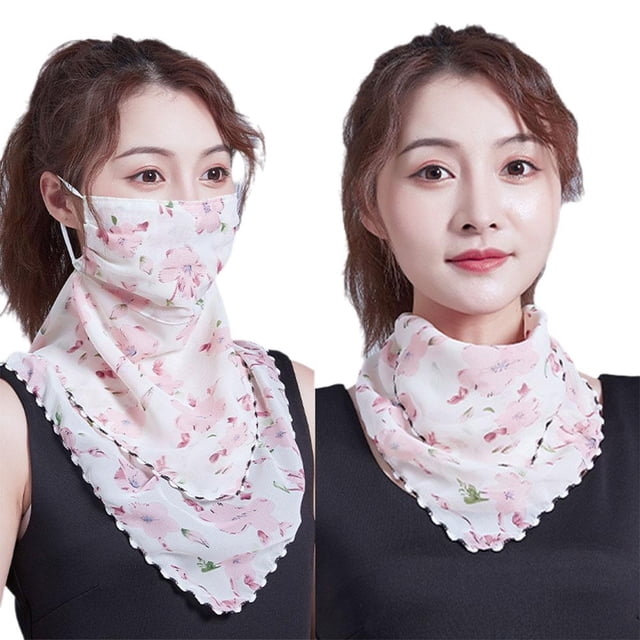 SGACAI Bufanda chal de gasa cómoda para senderismo al aire libre, velo para cubrir el cuello y la cara.