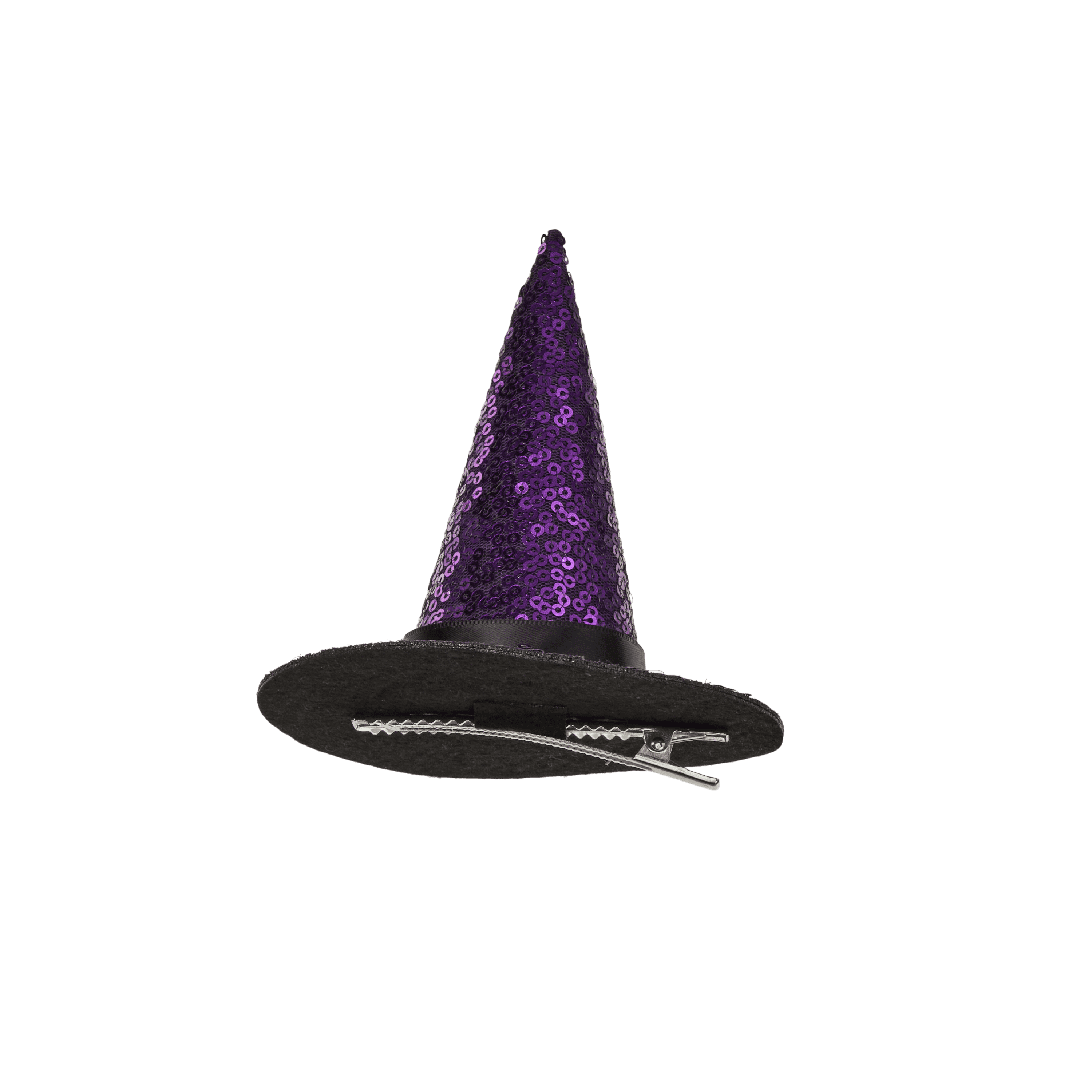 Scunci by Conair Sequined Witch Hat Salon Clip, Purple with Black, 1 Count