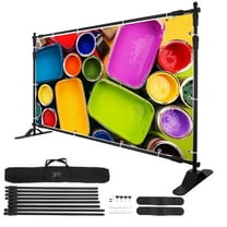 SHZOND Adjustable Backdrop Stand Banner Stand with Carrying Bag, Black (1 Count)