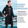 thumbnail image 4 of Sela de buceo 3mm Chaqueta de traje de neopreno de traje cortavientos con cremallera de doble cremallera con cremallera de doble cremallera traje de surf para aeróbicos de agua Snorkeling XXL Kearding OD003295-03, 4 of 7