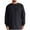 A01-Black, variant on USNSM Men's T-Shirt Loose Fit Solid Color Casual Pullover Shirt Round Neck Long Sleeve Tees Tops Gray M