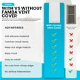 thumbnail image 4 of 2Pcs Baby Proof Vent Cover Child Proof Safe Soft Silicone,  Ventilation, Catching Small Objects for Home Floor, 4 of 8
