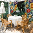thumbnail image 4 of Outdoor Curtains for Patio Waterproof, Boho Colorful Floral Outdoor Privacy Panels Grommet, Spring Flower Botanical Sunflowers Plant Blackout Outside Curtains for Porch/Cabana 54"x108", 2 Panels, 4 of 8
