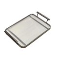 thumbnail image 2 of Bandeja de servicio de acrílico perfecl con asas Organizador de almacenamiento de cosméticos Bandeja decorativa grande, 2 of 8