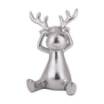 thumbnail image 1 of Ciervos Creativos de La Estatuilla de La Estatua de Reno Estatua Moderna Animal Plata sin escuchar, 1 of 8