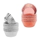 thumbnail image 4 of 200 moldes metálicos para muffins, envoltorios de papel para cupcakes y pasteles (plata y oro rosa), 4 of 8