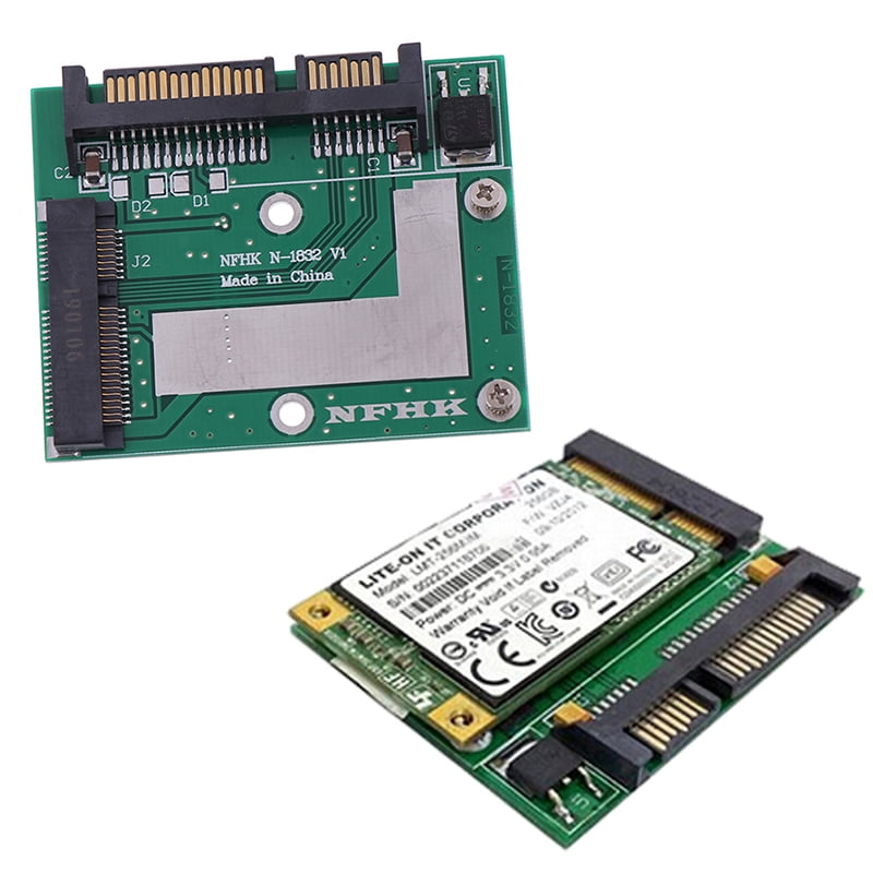 Black Mini pcie PCI-E mSATA SSD to 2.5" SATA Convertor mSATA-SATA Adapter Card S 