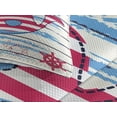 thumbnail image 3 of Ambesonne Cartoon Quilted Coverlet 3 Pcs, Fish Sailor Marine Sea, King Size, Cream Red Blue, 3 of 4