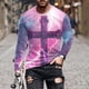 thumbnail image 1 of Amzcrzy - Sudadera Para Hombre, Informal, Cuello Redondo, Manga Larga, Camiseta Estampada, Blusa, Multicolor, 2Xl, 1 of 5