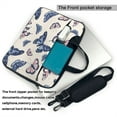 thumbnail image 3 of PUREYAH Laptop Case Bag with Compartments for Women, Vintage Doodle Butterflies Art Lightweight Computer Tote Bag for Men Travel Work 13 inch, 3 of 7