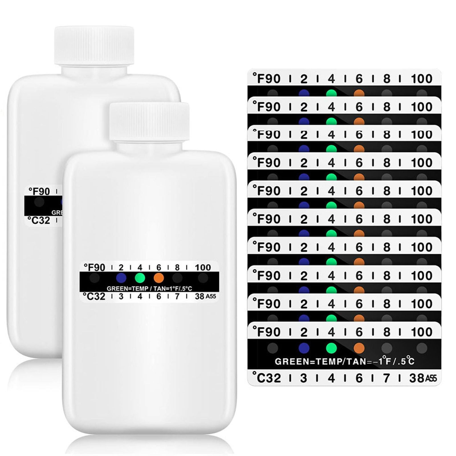BCLONG 12 Pieces Urine Test Complete Kit Include Empty Bottles Test Strip Urine Testing