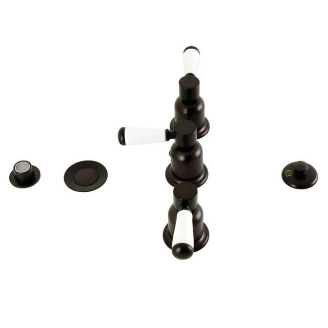 Kingston Brass KB6325DPL Robinet de Bidet à Trois Poignées 2.56 Po, Bronze Huilé