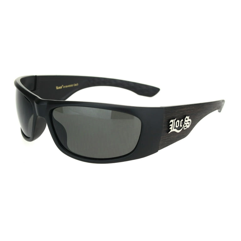 Locs Men's Squared Rectangular Biker Gangster Sunglasses