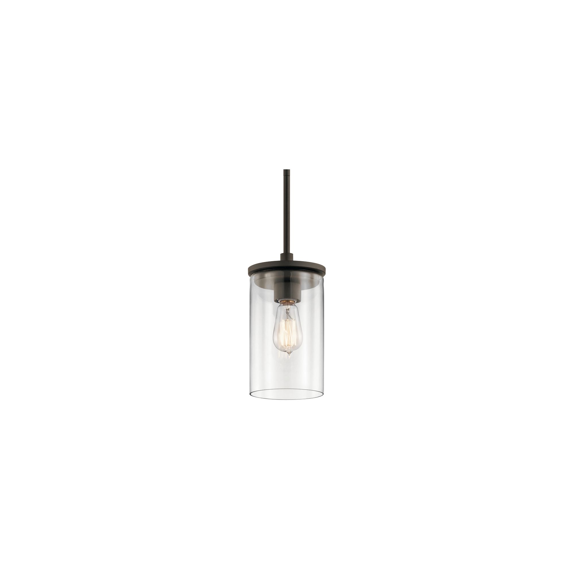 Kichler Crosby 6" Wide Olde Bronze 1-Light Mini Pendant