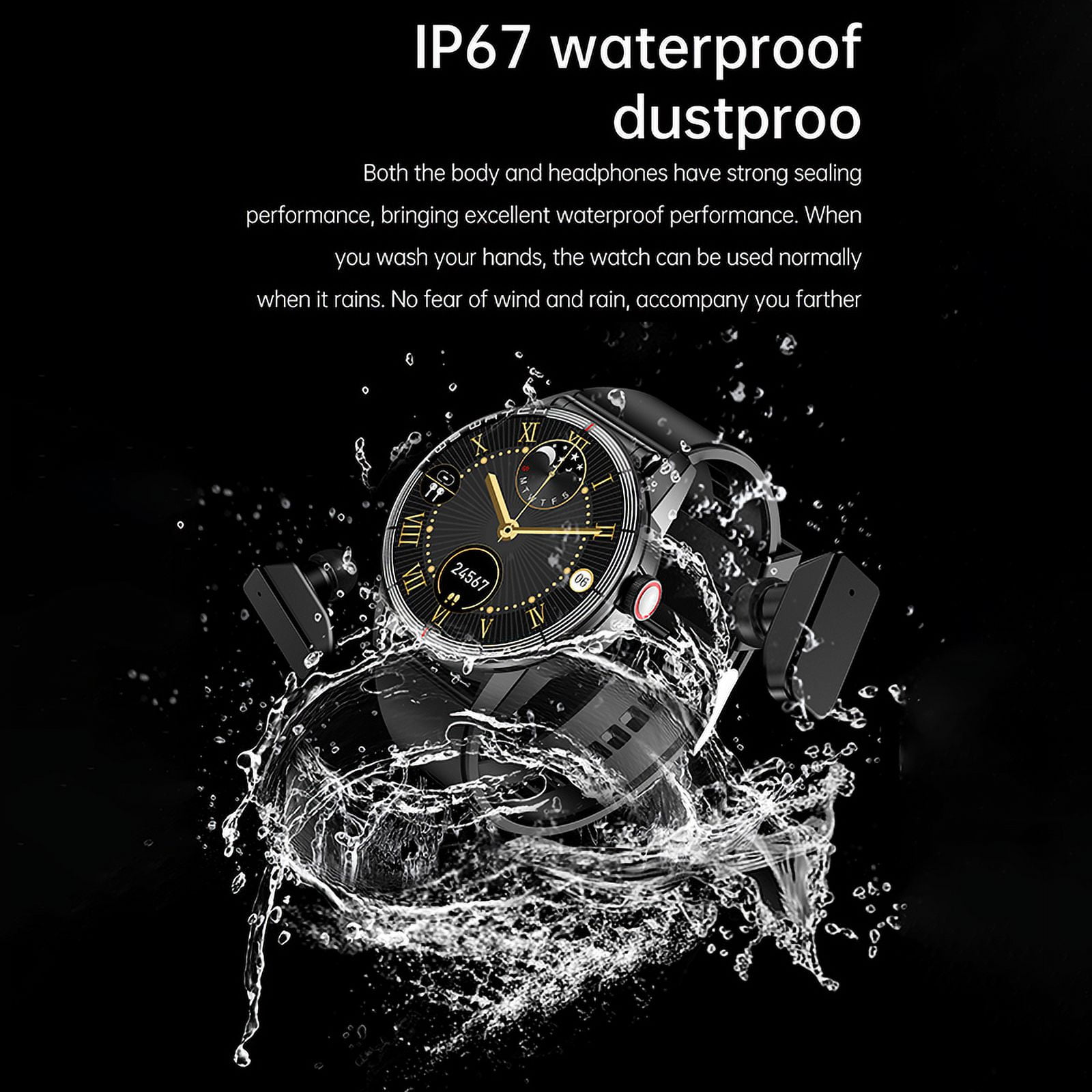 Rainbuvvy R6 Smart Watch 1.32 Inch Built-in Bluetooth Headphones 100 Sports Modes Sports Watch