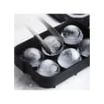 thumbnail image 4 of 6-Piece Silicone Ice Cube Tray Black,Silicone Round Ice Cube Mold, Round Ice Cube Trays for Freezer, Easy Release Ice Cube Tray Circle Balls for Whiskey Cocktails Bourbon, 4 of 5