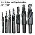 thumbnail image 5 of BUYISI Two Stage Conutersunk Spiral Step Drill Bit M3-12 90/180 Degree HSS Drill Sub-Step Drill For Metal Drilling Chamfering Tools M12*180 Degree, 5 of 9