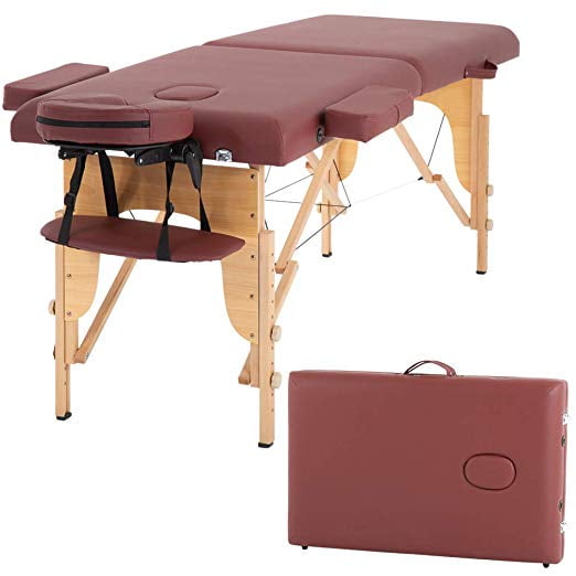 Massage Table Massage Bed Spa Bed 73" Long Portable 2 Folding W/ Carry Case Table Heigh