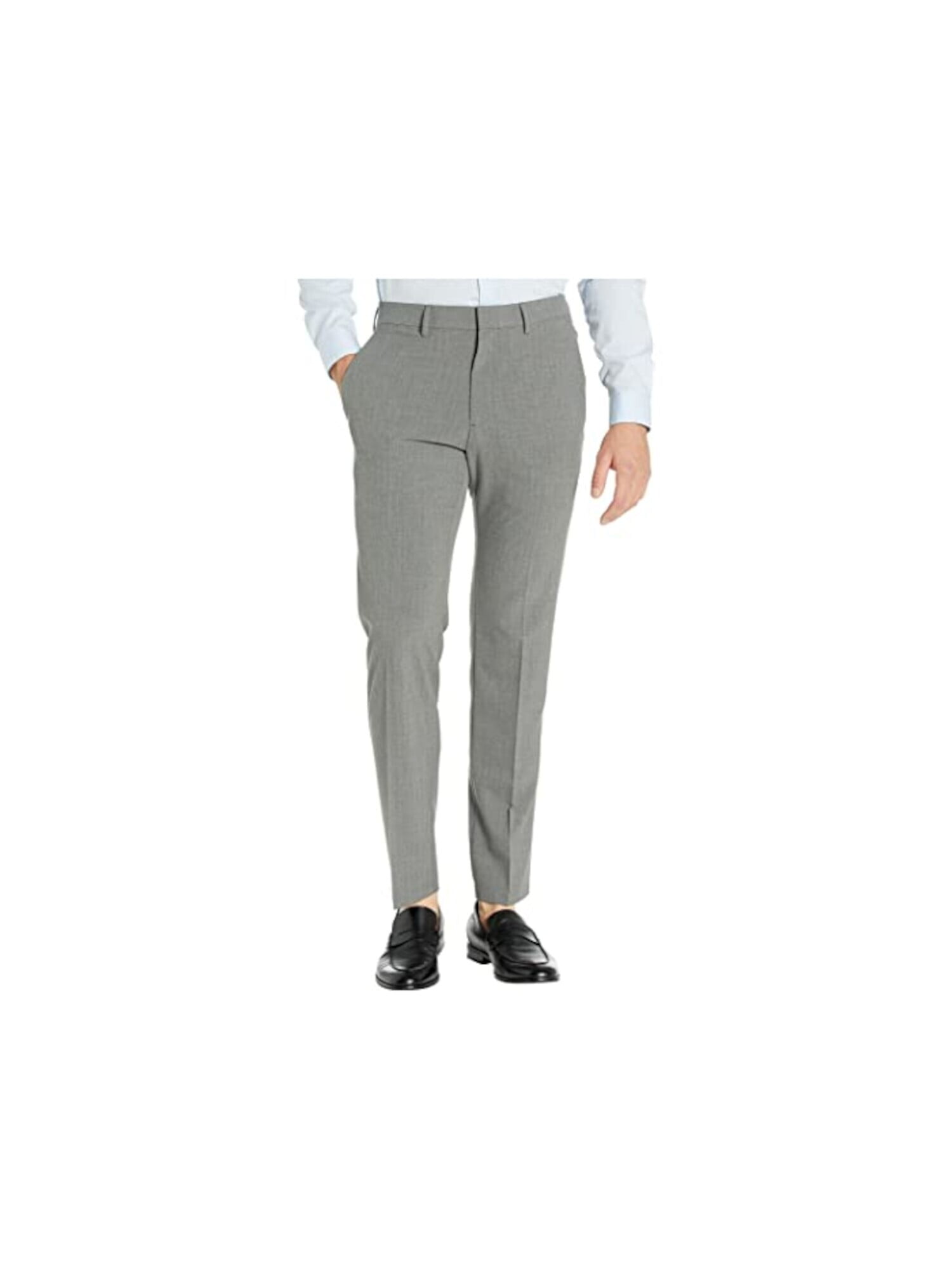 REACTION Mens Gray Pinstripe Classic 