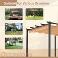thumbnail image 3 of Historyli Go5H 10'x10'/10'x13' Aluminum Patio Pergola, With telescopic Pergola Canopy, Backyard Shade Shelter,For Porch, Garden, Grill Gazebo, Patio Leisure Area, 3 of 9