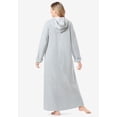thumbnail image 2 of Dreams & Co. Plus Size Long Hooded Fleece Sweatshirt Robe, 2 of 6