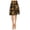 Print Black, variant on Women's Casual Knee Length Flare A-line Skirt with Elastic Waistband