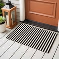 thumbnail image 4 of 2x3 Ft Entryway Area Rug, Black Striped Kitchen Rug Runner Washable Floor Mat, Modern Simple Farmhouse Beige Vintage Non Slip Indoor Door Mat Throw Carpet for Bathroom Living Room Bedroom, 4 of 8