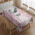 thumbnail image 2 of Red Pink Love Heart Table Cloth,Wrinkle Free Table Cover with Polyester,Waterproof Reusable Tableclothes for Easter Birthday Picnic Wedding (Rectangle,60x84inch), 2 of 5