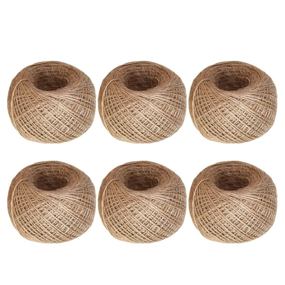 FONDOTIN Thick Jute Rope Natural Jute 6Pcs 30M 3mm