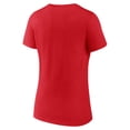 thumbnail image 3 of Women's Red Los Angeles Angels Team Color Primary Logo V-Neck T-Shirt, 3 of 3