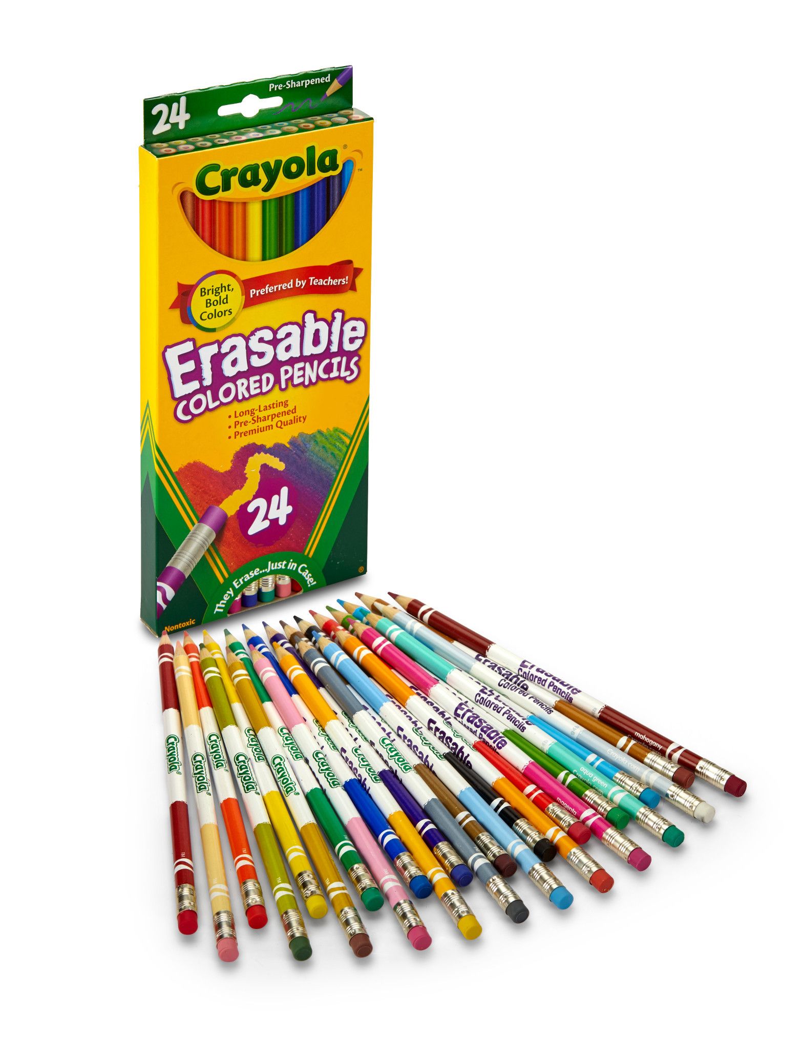 Crayola Erasable Colored Pencils, 24 Ct, School Supplies for Teens, Art Tools, Adult Coloring - image 3 of 8
