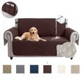thumbnail image 4 of Sanmadrola Sofa Cover 100% Waterproof Couch Slipcovers Washable Non-Slip Furniture Protector with Pockets/Elastic Straps/Silicone Backing for Kids Pets Dogs, Brown, Loveseat, 4 of 9