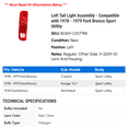 thumbnail image 2 of Left Tail Light Assembly - Compatible with 1978 - 1979 Ford Bronco Sport Utility, 2 of 2